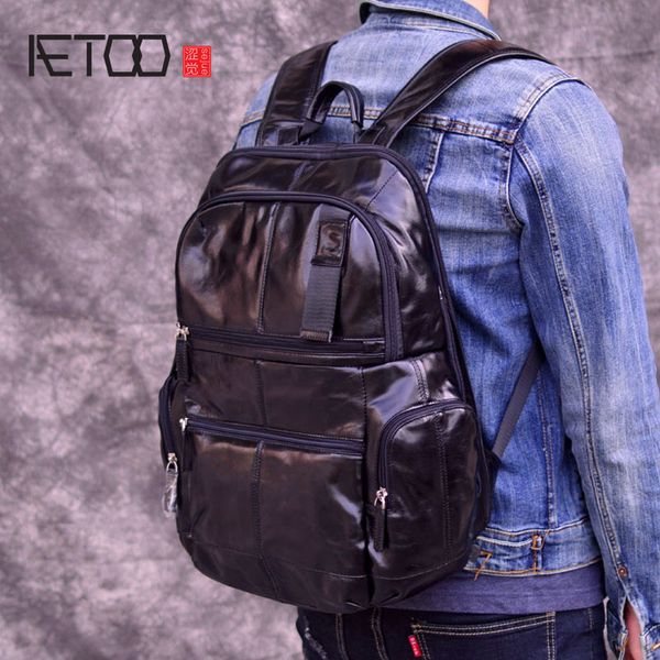 hbp aetoo new travel backpack retro trend large capacity layer leather backpack fashion solid color backpack
hbp aetoo new travel backpack retro trend large capacity layer leather backpack fashion solid color backpack
