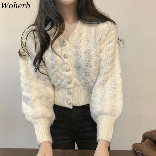 women's knits & tees woherb women sweater coat 2021 autumn winter korean cropped knitted cardigan causal thick solid knitwear jacket pu, White
women's knits & tees woherb women sweater coat 2021 autumn winter korean cropped knitted cardigan causal thick solid knitwear jacket pu, White