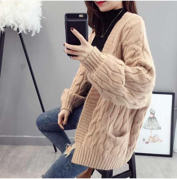 new sweater jackets women cardigans knitted sweater jumper casual loose women cardigans clothing thick jackets, White;black
new sweater jackets women cardigans knitted sweater jumper casual loose women cardigans clothing thick jackets, White;black