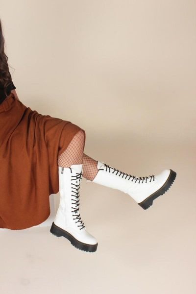 boots genuine leather knee high punk platform thick heel ankle winter autmn lace up zip black white casual shoes
boots genuine leather knee high punk platform thick heel ankle winter autmn lace up zip black white casual shoes