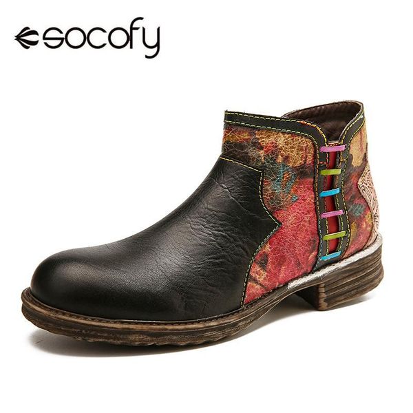 socofy ретро сапоги watercolor texture сращивание из натуральной кожи на молнии низкой пятки сапоги элегантная женская обувь женщина 2020, Black
socofy ретро сапоги watercolor texture сращивание из натуральной кожи на молнии низкой пятки сапоги элегантная женская обувь женщина 2020, Black