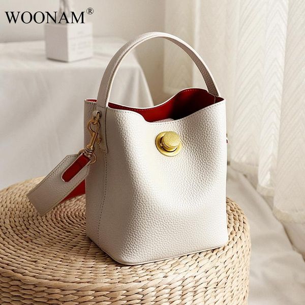 woonam women fashion designer handbag hide genuine grained calf leather contrast color bucket shoulder cross body bag wb948
woonam women fashion designer handbag hide genuine grained calf leather contrast color bucket shoulder cross body bag wb948