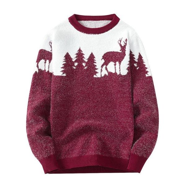 men's sweaters mens knitted sweater men 2021 autumn winter casual christmas tree deer pullover vintage black slim fit male, White;black
men's sweaters mens knitted sweater men 2021 autumn winter casual christmas tree deer pullover vintage black slim fit male, White;black