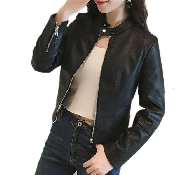 2021 new autumn faux leather women slim vintage black soft short jacket lady coat i27t
2021 new autumn faux leather women slim vintage black soft short jacket lady coat i27t