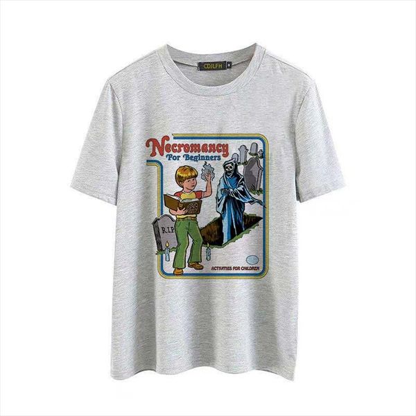 korean kpop female t shirt ulzzang streetwear 80s funny shirt 90s vintage necromancy for beginners printed tshirt women, White
korean kpop female t shirt ulzzang streetwear 80s funny shirt 90s vintage necromancy for beginners printed tshirt women, White