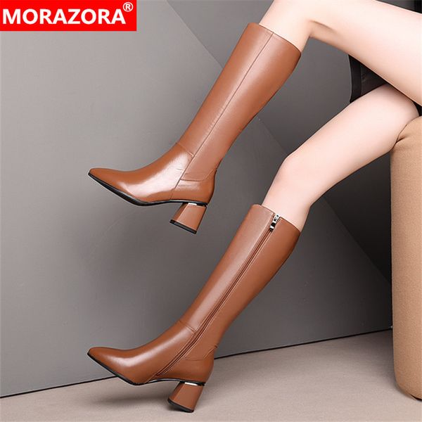 morazora 2020 large size 33-45 winter keep warm knee high boots fashion pointed toe high heels shoes genuine leather women boots 1026, Black
morazora 2020 large size 33-45 winter keep warm knee high boots fashion pointed toe high heels shoes genuine leather women boots 1026, Black