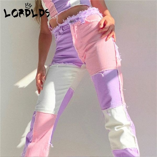 lordlds pink patchwork jeans women high waist hip hop straight jeans ladies trousers female denim for woman 210203, Blue
lordlds pink patchwork jeans women high waist hip hop straight jeans ladies trousers female denim for woman 210203, Blue