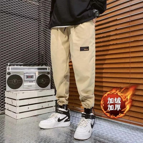 men's pants winter plus velvet cargo spring harem hip hop casual streetwear autumn joggers fashion trousers men, Black
men's pants winter plus velvet cargo spring harem hip hop casual streetwear autumn joggers fashion trousers men, Black