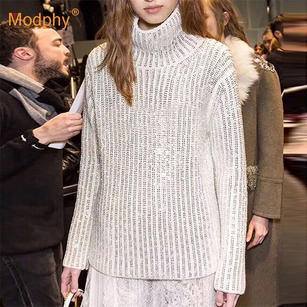 autumn and winter new cashmere sweater ladies white sequined turtleneck pullover fashion loose sweater long-sleeved sweater y200720, White;black
autumn and winter new cashmere sweater ladies white sequined turtleneck pullover fashion loose sweater long-sleeved sweater y200720, White;black