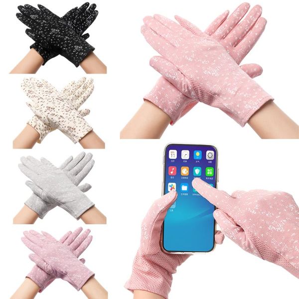five fingers gloves women girls touchscreen cycling uv protection sunblock driving floral non-slip, Blue;gray
five fingers gloves women girls touchscreen cycling uv protection sunblock driving floral non-slip, Blue;gray
