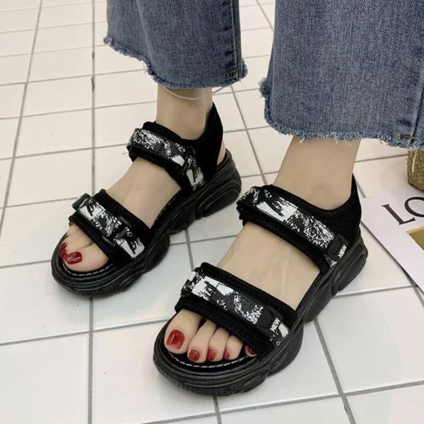 summer fashion women's wedge high heel sandals fashion female chunky sports sandals comfortable platform open toed beach shoes, Black
summer fashion women's wedge high heel sandals fashion female chunky sports sandals comfortable platform open toed beach shoes, Black