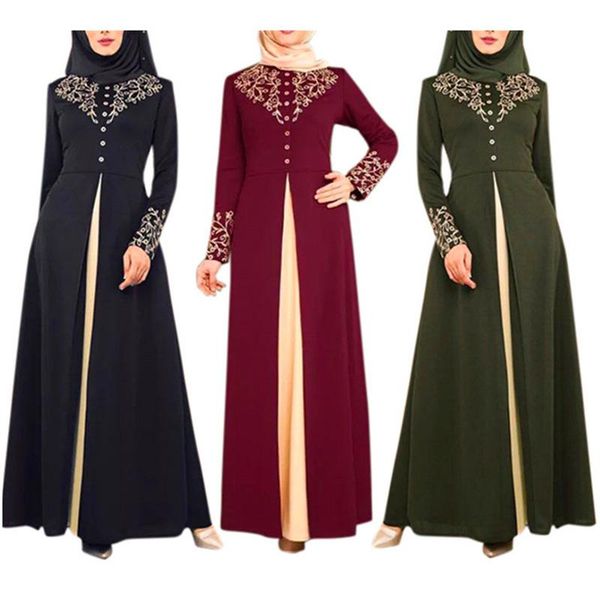 muslim dress middle east gilded stitching long dress contrast slim elegance muslim fashion abaya dubai abaya turkey, Red
muslim dress middle east gilded stitching long dress contrast slim elegance muslim fashion abaya dubai abaya turkey, Red