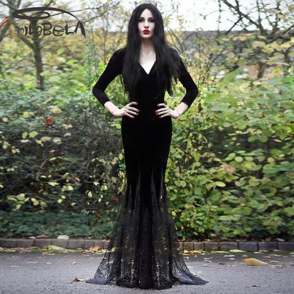 imily bela gothic maxi dress black deep v neck lace splicing collect waist mermaid dress long sleeve bodycon trumpet gowns y200102, White;black
imily bela gothic maxi dress black deep v neck lace splicing collect waist mermaid dress long sleeve bodycon trumpet gowns y200102, White;black