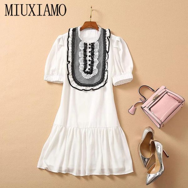 miuximao high quailty 2020 fall&spring half sleeve flower lace vintage mid-calf casual ruffles fishtail dress women vestidos, Black;gray
miuximao high quailty 2020 fall&spring half sleeve flower lace vintage mid-calf casual ruffles fishtail dress women vestidos, Black;gray