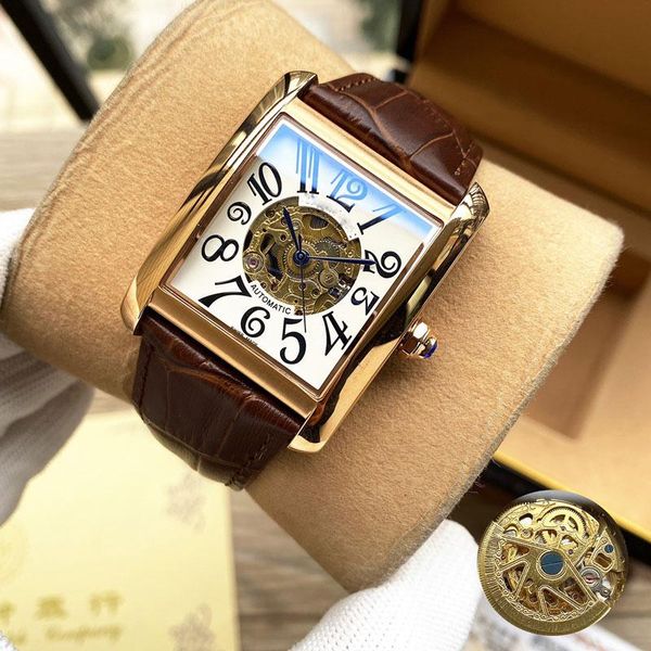 montre de luxe watch mens automatic mechanical watch hollow design fashion belt waterproof business watch mens gift 116x, Slivery;brown
montre de luxe watch mens automatic mechanical watch hollow design fashion belt waterproof business watch mens gift 116x, Slivery;brown