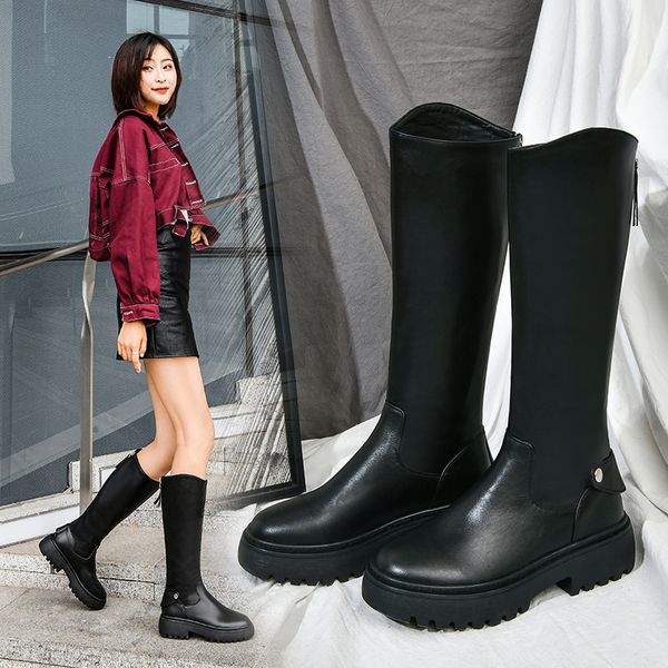 2021 new high heels women knee genuine leather night club shoes woman winter warm long riding boots 811u, Black
2021 new high heels women knee genuine leather night club shoes woman winter warm long riding boots 811u, Black