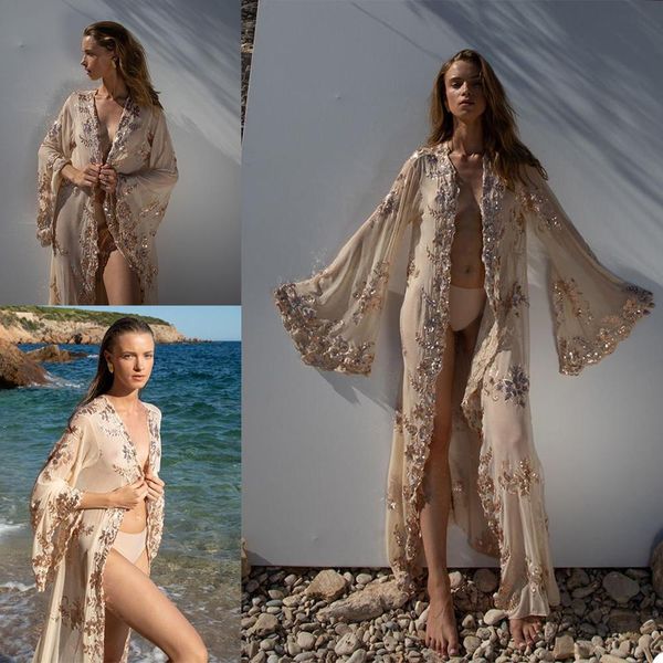 illusion long sleeve night robes custom made shiny sequined nightgowns robes women sleepwear modern wrap undergarments, White
illusion long sleeve night robes custom made shiny sequined nightgowns robes women sleepwear modern wrap undergarments, White