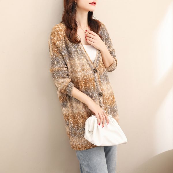 new fashion foreign style in autumn coat sweater and winter 2020 with feminine korean knitted cardigan and loose color sweater coat ylejp yl, White;black
new fashion foreign style in autumn coat sweater and winter 2020 with feminine korean knitted cardigan and loose color sweater coat ylejp yl, White;black