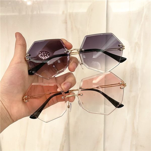 cat eye sunglasses women sun glasses transparent girls rimless sunglasses women trendy sunglass summer shades ing, White;black 
cat eye sunglasses women sun glasses transparent girls rimless sunglasses women trendy sunglass summer shades ing, White;black