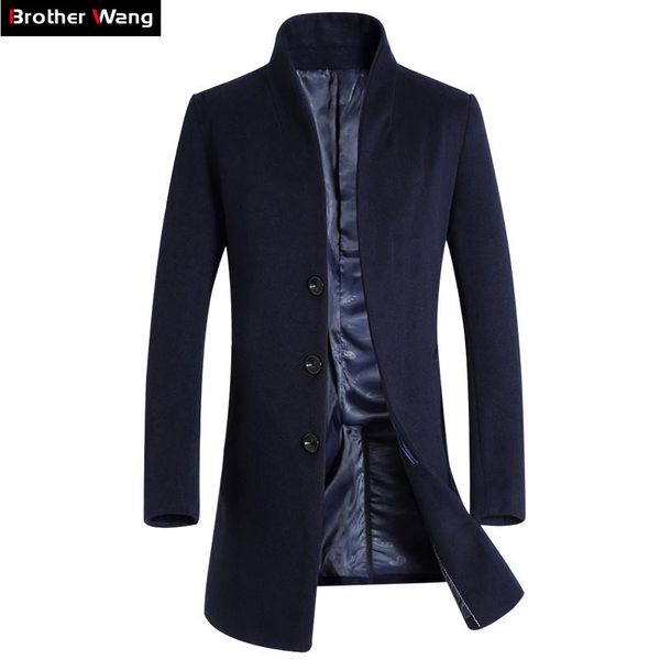 men's trench coats brother wang brand 2021 men slim long section woolen coat fashion casual business solid color windbreaker jacket mal, Tan;black
men's trench coats brother wang brand 2021 men slim long section woolen coat fashion casual business solid color windbreaker jacket mal, Tan;black