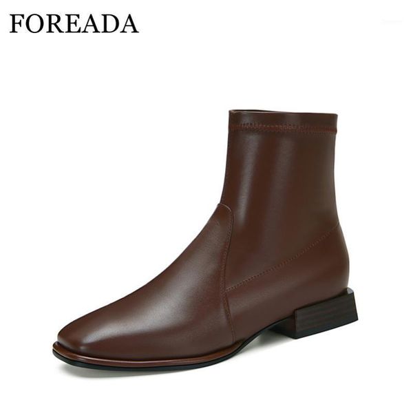 foreada square toe ankle boots natural genuine leather low heel woman boots block heel shoes ladies short autumn black 391
foreada square toe ankle boots natural genuine leather low heel woman boots block heel shoes ladies short autumn black 391