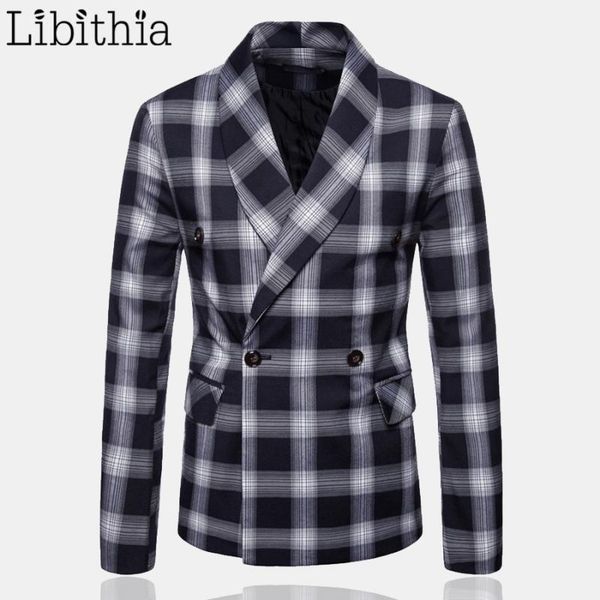 mens casual double breasted blazers plaid autumn luxury classic male dress wedding suit plus size 4xl navy blue red yellow f181, White;black
mens casual double breasted blazers plaid autumn luxury classic male dress wedding suit plus size 4xl navy blue red yellow f181, White;black