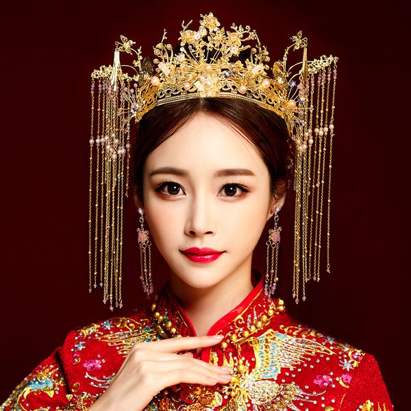 lsuit luxury tassel ancient bride chinese female phoenix crown wedding xiuhe headdress 2020 new style m, Silver
lsuit luxury tassel ancient bride chinese female phoenix crown wedding xiuhe headdress 2020 new style m, Silver