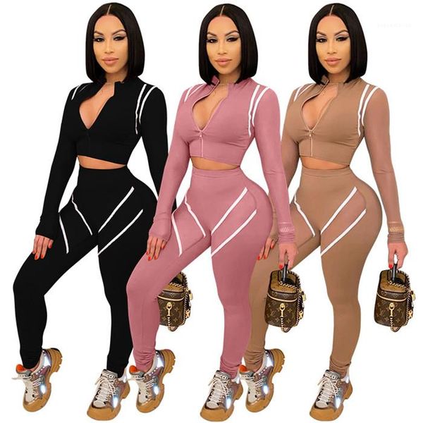tracksuits patchwork long sleeve zipper and casual women pencil pants casual fashion women two piece sets womens see through, Gray
tracksuits patchwork long sleeve zipper and casual women pencil pants casual fashion women two piece sets womens see through, Gray