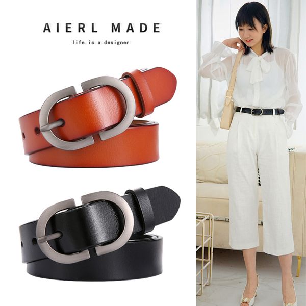 ladies leather fashion simple ins wind women's versatile net red with black decorative jeans belt, Black;brown
ladies leather fashion simple ins wind women's versatile net red with black decorative jeans belt, Black;brown