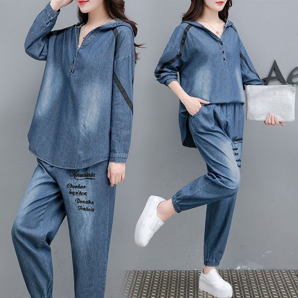 oiayj 2020 autumn new embroiderylarge style women's embroidery size korean slimming embroidered hooded denim suit women's autumn l, Gray
oiayj 2020 autumn new embroiderylarge style women's embroidery size korean slimming embroidered hooded denim suit women's autumn l, Gray