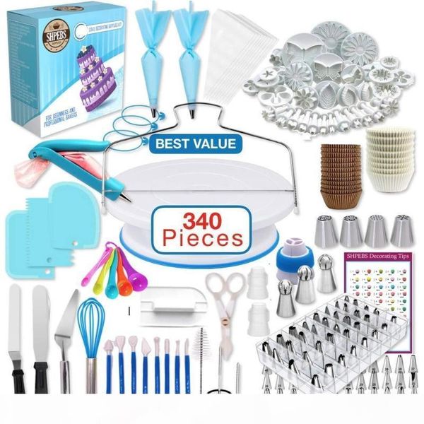 340pcs set baking tools cake decorating tools russian torch nozzles cake non-slip turntable fondant mould kitchen accessories
340pcs set baking tools cake decorating tools russian torch nozzles cake non-slip turntable fondant mould kitchen accessories