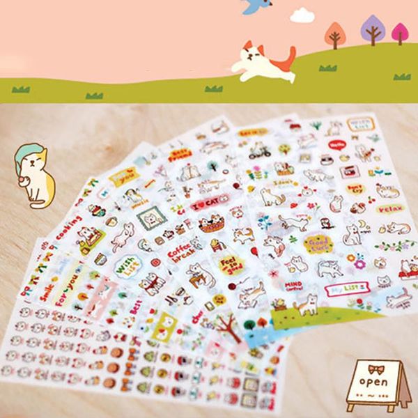 6 sheets/set scrapbook accessories transparent nice gift decor cartoon cat diary decoration children stickers toys
6 sheets/set scrapbook accessories transparent nice gift decor cartoon cat diary decoration children stickers toys