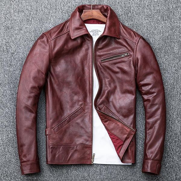 plus size mens vintage style leather jacket oil wax cow skin coat autumn warm brown classic outwear quality, Black
plus size mens vintage style leather jacket oil wax cow skin coat autumn warm brown classic outwear quality, Black