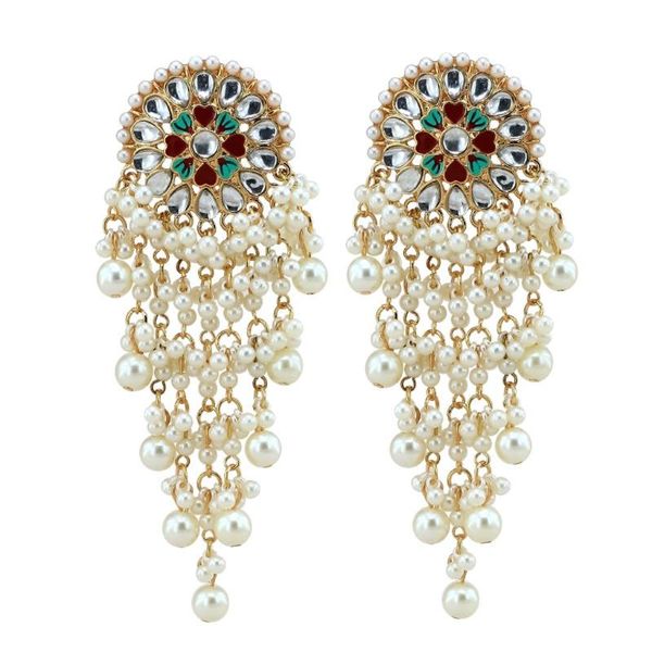 women bollywood ethnic bridal bride kundan earrings pearls jhumka jhumki bahubali drop earrings fashion jewelry, Silver
women bollywood ethnic bridal bride kundan earrings pearls jhumka jhumki bahubali drop earrings fashion jewelry, Silver