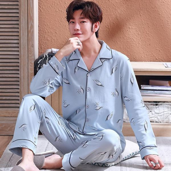 fall/winter pyjama man new style cotton korean lapel cardigan long sleeve men's pajamas suit simple casual home clothes, Black;brown
fall/winter pyjama man new style cotton korean lapel cardigan long sleeve men's pajamas suit simple casual home clothes, Black;brown