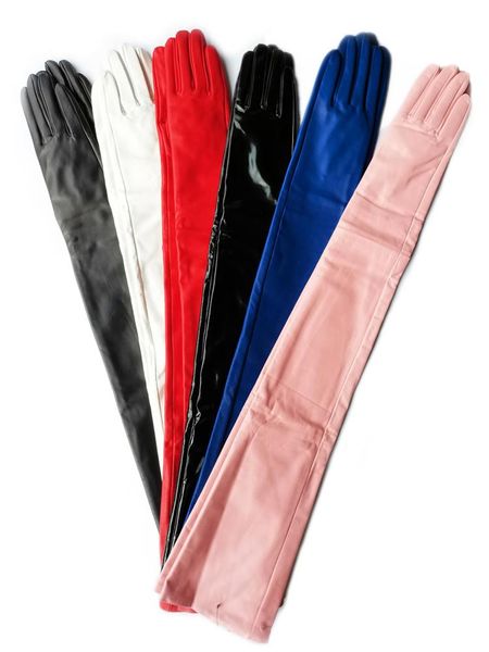 five fingers gloves women 75cm long super opera real leather evening multi colors, Blue;gray
five fingers gloves women 75cm long super opera real leather evening multi colors, Blue;gray