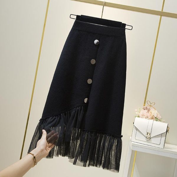 2021 new autumn woman lasso link elastic button fashion dot middle line of calf skirt y334 9wu7, Black
2021 new autumn woman lasso link elastic button fashion dot middle line of calf skirt y334 9wu7, Black