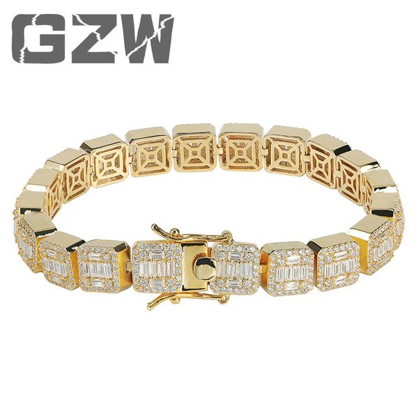 10mm 18k gold cluster tennis chain bracelet bling square cz cubic zirconia hip hop full iced out diamond rapper wristband pulseira bijoux je, Black
10mm 18k gold cluster tennis chain bracelet bling square cz cubic zirconia hip hop full iced out diamond rapper wristband pulseira bijoux je, Black