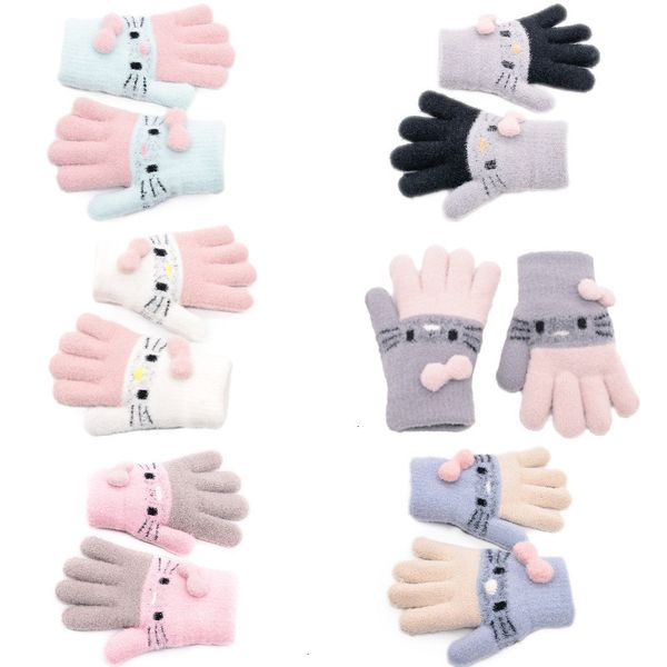 lovely children's bow cat winter warm plush thickened primary school writing baby gloves, Blue;gray
lovely children's bow cat winter warm plush thickened primary school writing baby gloves, Blue;gray