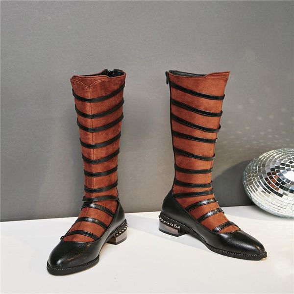 women knee high boots slip on autumn winter women shoes low square heels round toe warm plush mid-calf boots fashion punk, Black
women knee high boots slip on autumn winter women shoes low square heels round toe warm plush mid-calf boots fashion punk, Black