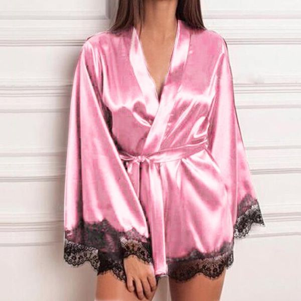 women casual satin nightdress silk lace lingerie nightgown sleepwear robe women steel-rimless underwear 1.171, Black;white
women casual satin nightdress silk lace lingerie nightgown sleepwear robe women steel-rimless underwear 1.171, Black;white
