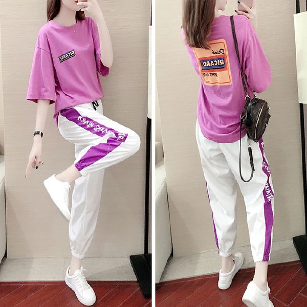 women's summer sports leisure suit 2020 new loose korean women's two-piecesummer two-piecestyle student fashion features two-piece, Gray
women's summer sports leisure suit 2020 new loose korean women's two-piecesummer two-piecestyle student fashion features two-piece, Gray