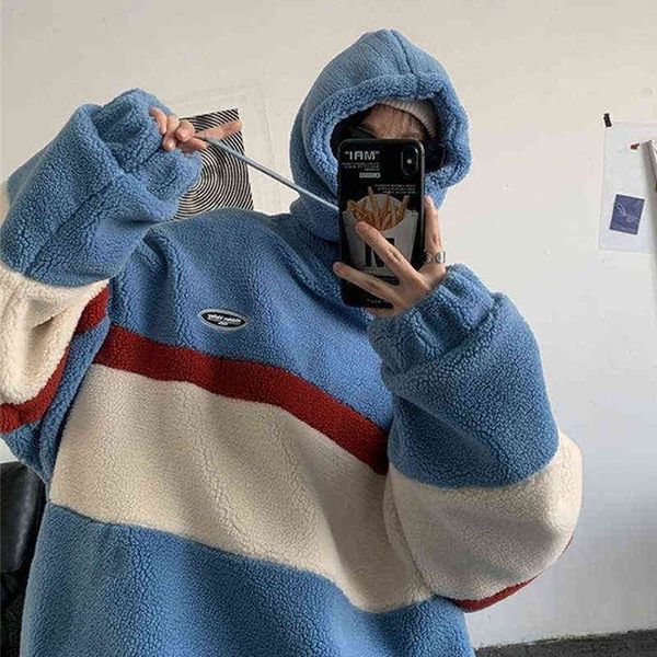 mens hoodies hip hop patchwork stripe fleece hooded sweatshirts male streetwear hipster harajuku loose pullove student w220221, Black
mens hoodies hip hop patchwork stripe fleece hooded sweatshirts male streetwear hipster harajuku loose pullove student w220221, Black