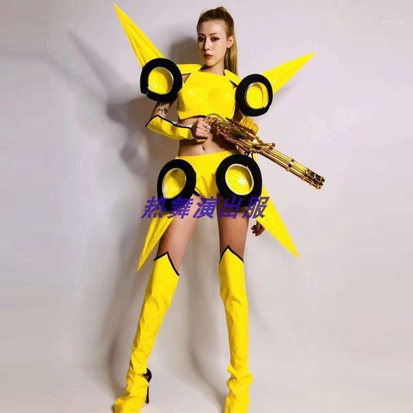 nightclub bar ds female singer costume party outfit yellow modeling suit female warrior halloween cosplay clothes dwy45621, Black;red
nightclub bar ds female singer costume party outfit yellow modeling suit female warrior halloween cosplay clothes dwy45621, Black;red
