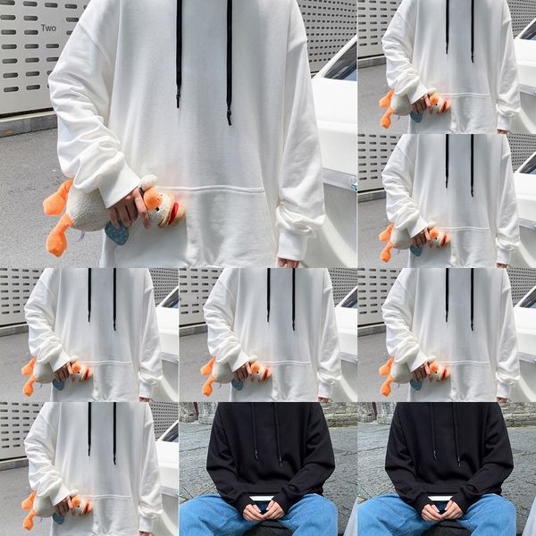 men's hooded fake two piece korean fashion sweater casual pullover pulloversweater pullover loose group uniform vjbfd, Black
men's hooded fake two piece korean fashion sweater casual pullover pulloversweater pullover loose group uniform vjbfd, Black