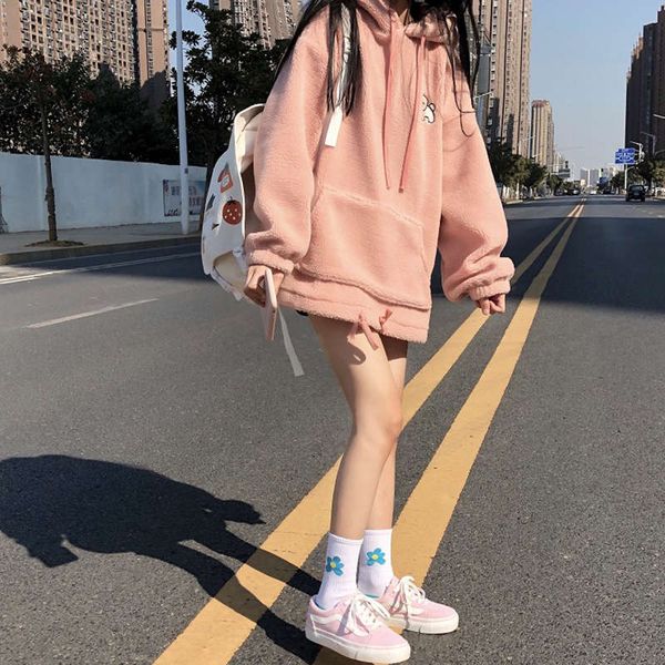 foreign style hooded sweater new 2020 long sleeve women ins tide lamb wool coat autumn winter student, Black
foreign style hooded sweater new 2020 long sleeve women ins tide lamb wool coat autumn winter student, Black