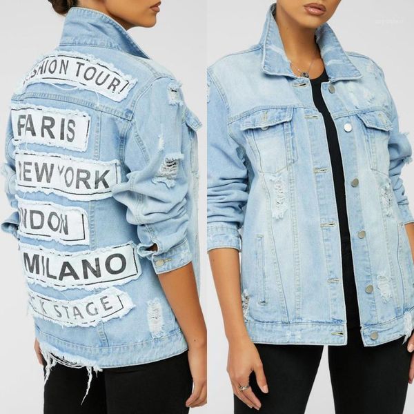 fall basic coat bombers vintage patchwork denim jacket women cowboy jeans coats 2021 spring frayed ripped hole jean jacket d301, Black;brown
fall basic coat bombers vintage patchwork denim jacket women cowboy jeans coats 2021 spring frayed ripped hole jean jacket d301, Black;brown