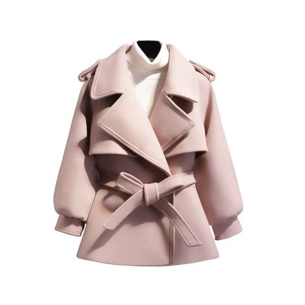 new autumn winter coat women woolen short jacket female vintage slim jackets belt pink coats casaco feminino 201103, Black
new autumn winter coat women woolen short jacket female vintage slim jackets belt pink coats casaco feminino 201103, Black