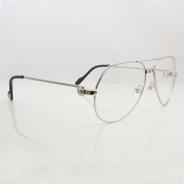 clear eye glasses frames for men transparent rimless carter metal designer prescription glasses espejuelos mujer, White;black
clear eye glasses frames for men transparent rimless carter metal designer prescription glasses espejuelos mujer, White;black