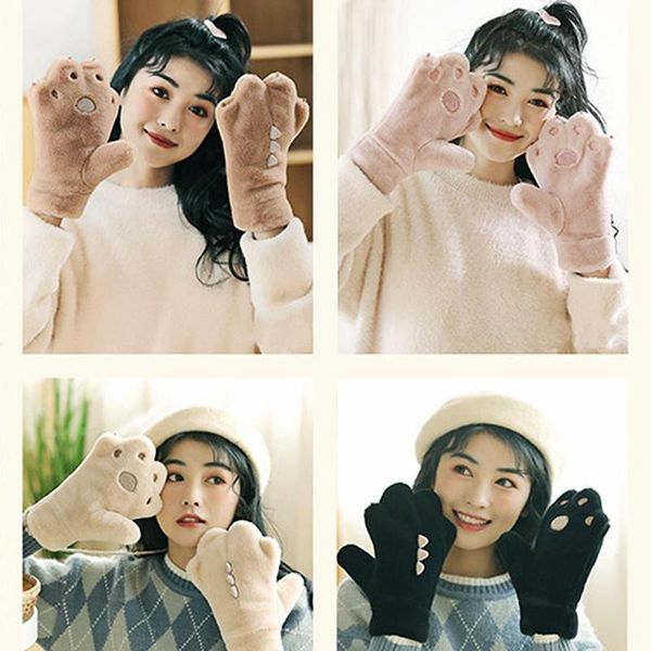1 pair fluffy bear cat plush claw fingerless gloves women girls lovely winter warm cute kitten velvet mitten christmas gifts, Blue;gray
1 pair fluffy bear cat plush claw fingerless gloves women girls lovely winter warm cute kitten velvet mitten christmas gifts, Blue;gray